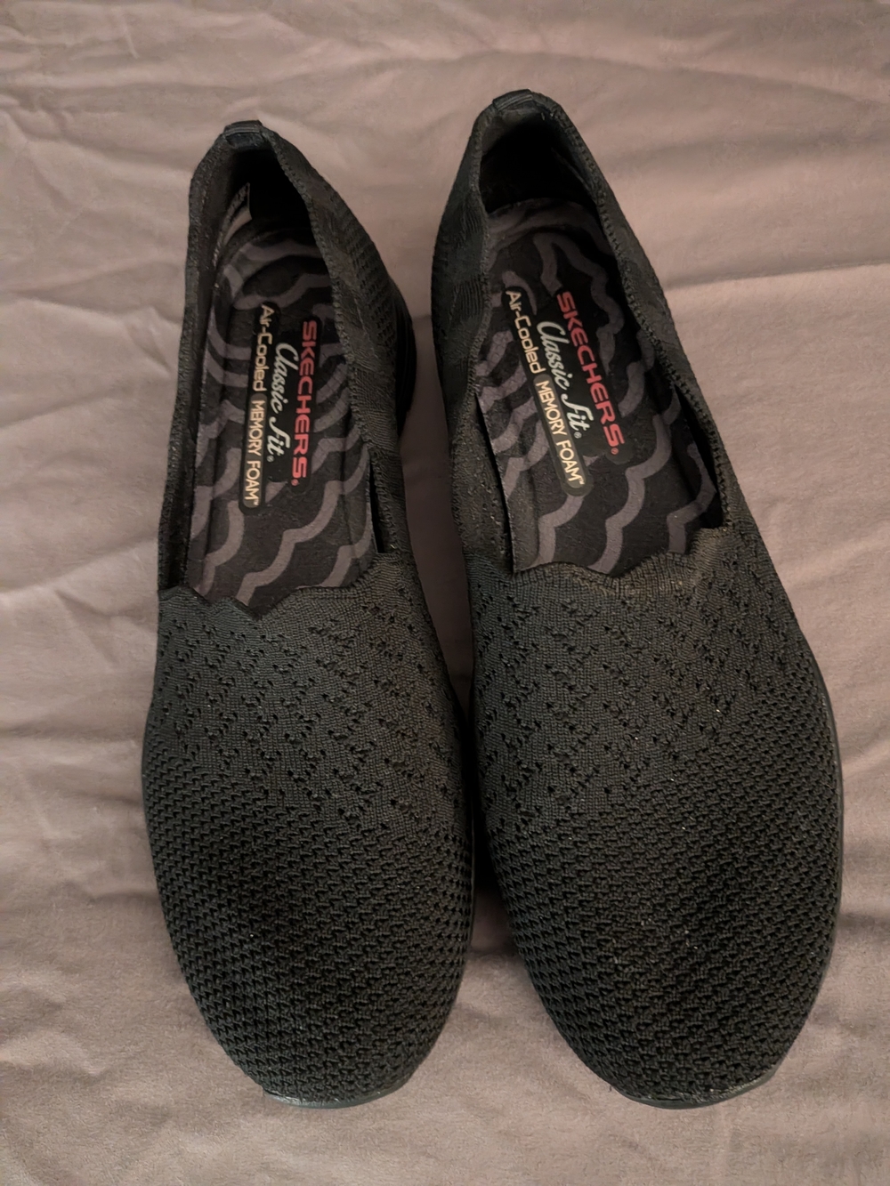 Skechers Women’s Black Slip-On Knit Loafer